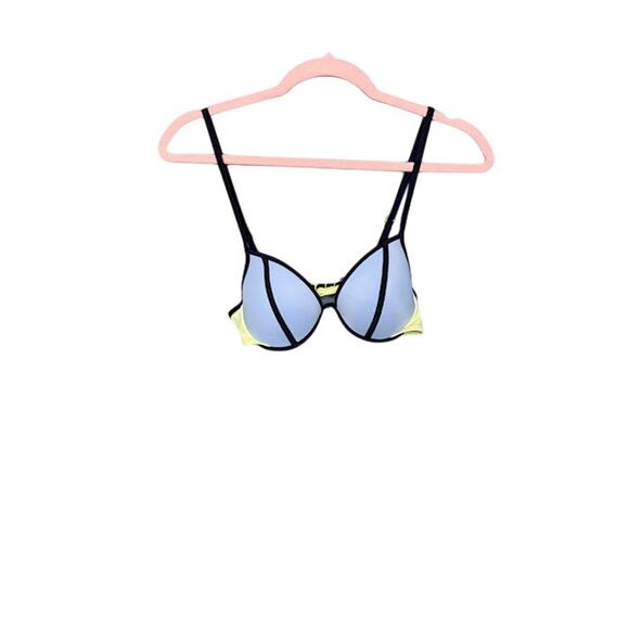 Victoria's Secret Surf Style Bikini Colorful Women's Size 34B Blue Yellow - Picture 1 of 9